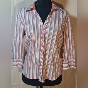ST. JOHN'S BAY Multicolor Striped Button-Down Shirt